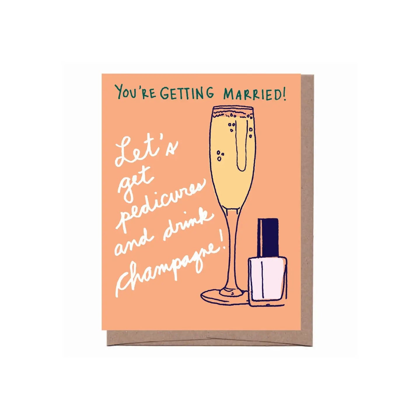 Engagement Champagne Card