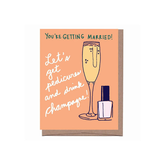 Engagement Champagne Card