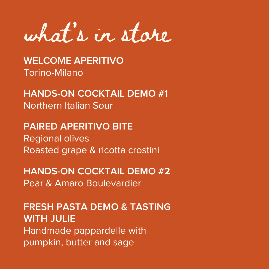 A Cozy Italian Happy Hour | October 18