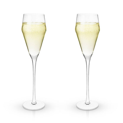 Stemmed Champagne Glasses - Set of 2