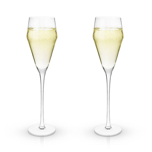 Stemmed Champagne Glasses - Set of 2