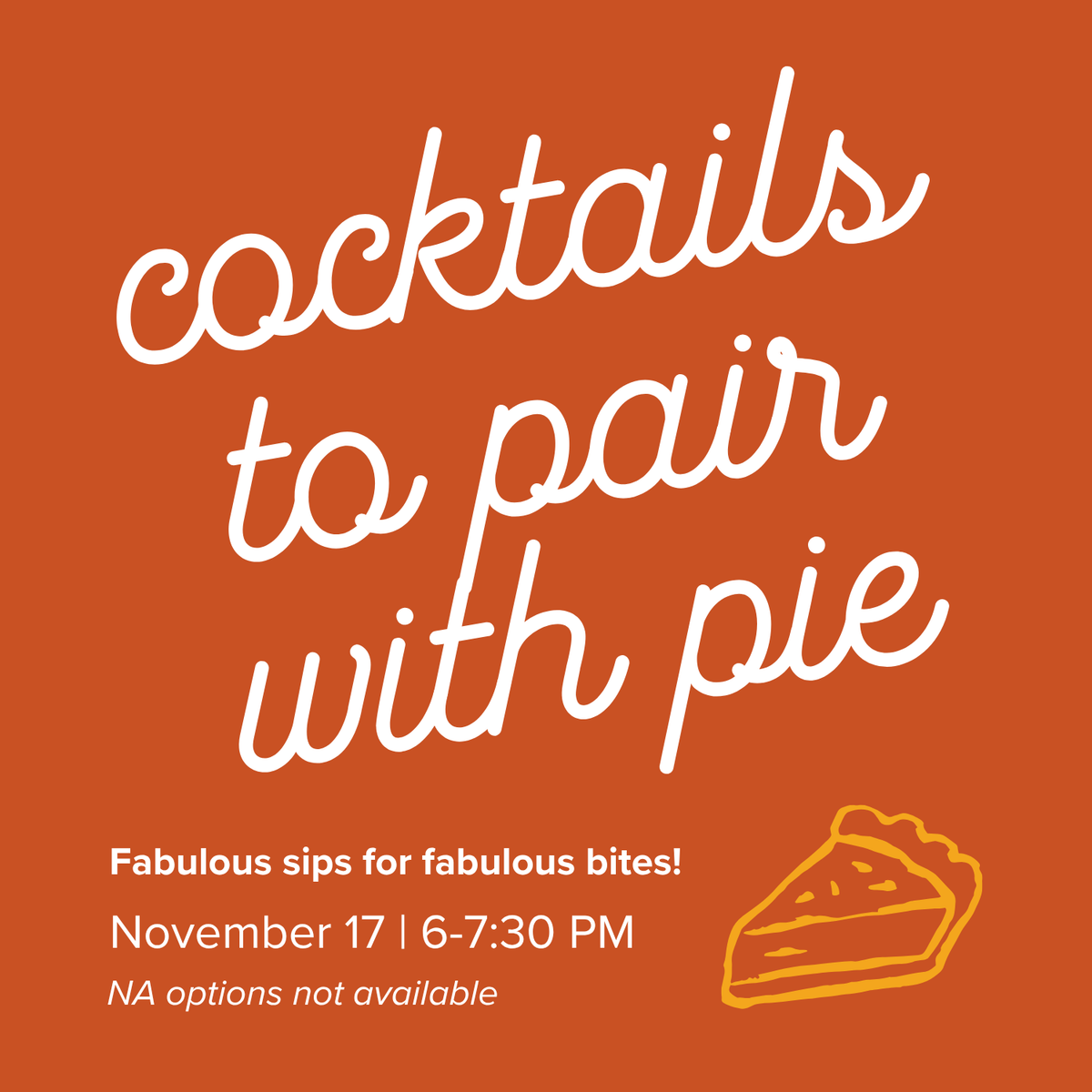 Cocktails to Pair with Pie | November 17