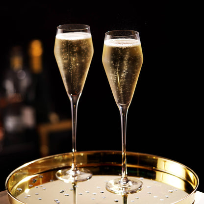 Stemmed Champagne Glasses - Set of 2