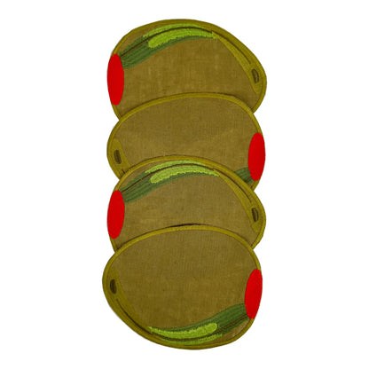 Olive Cocktail Napkins (Set of 4)