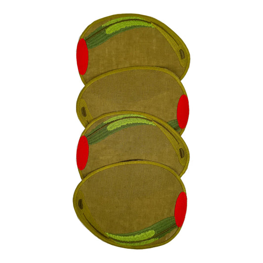 Olive Cocktail Napkins (Set of 4)