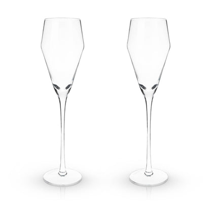 Stemmed Champagne Glasses - Set of 2